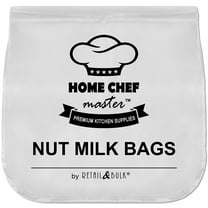 RetailAndBulk Pro Quality Nut Milk Bag - Large 12x12 Inches, Certified Food Grade Nylon, 200 Micron Fine Mesh Reusable Strainer for Nut Milk and Juicing (1 PACK)