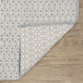 thumbnail image 4 of Optic Diamond Grey/Ivory Handwoven Cotton Rug, 2'6" x 8' Runner, 4 of 6