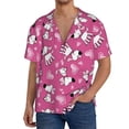 thumbnail image 3 of Xecao offers the Love Dog for Men's Casual Short-sleeved Shirt, a button-up collared shirt with a pocket, perfect for beach vacations and yacht travel in the XX-Large size., 3 of 7