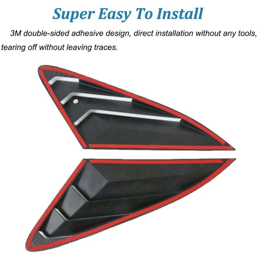 Buy 2PCS for KIA K5 2020 2021 2022 Black Rear Side Window Louvers Online at Lowest Price in