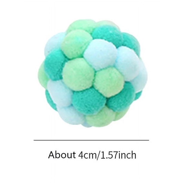 Juguetes para gatos, pelota de campana hecha a mano de colores, pelota elástica, suministros interactivos para perseguir mascotas