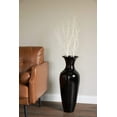thumbnail image 4 of Green Floral Crafts 27" Tall Classic Bamboo Floor Vase Handmade for Dried Flowers Branches Fillers Elegant Look for Any Dining Room, Living Room, Or Office (Black), 4 of 6