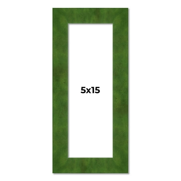 5x15 Frame Green Burl Solid Wood Picture Frame | 1.75 Inches Moulding Width | Interior Frame Depth