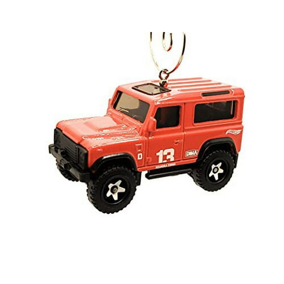 Land Rover Defender 90 Christmas Ornament 1:64 Red