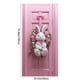 thumbnail image 2 of Cubierta de puerta de bienvenida de conejo, decoración de fondo de puerta de Feliz Pascua rosa, letrero de bienvenida para puerta de entrada de Pascua para recuerdos de fiesta de Feliz Pascua, 2 of 9