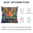 thumbnail image 5 of Orinice Tiger Graphic Decorative Throw Pillow Cover for Home Couch Living Room Bed Sofa - Short Plush Material - Invisible Zipper Closure - 1PC 18x18in, 5 of 5