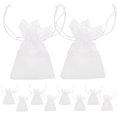 thumbnail image 1 of 10 bolsas de encaje de lujo con cordón para guardar joyas, regalos, bolsas de tela con cordón, bolsas para dulces de boda (blancas), 1 of 5