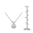 thumbnail image 3 of 14K Rose Gold Round Bezel-set Solitaire Moissanite Pendant Necklace (1/2ct TGW, 5mm, White) 16 to 18-inch by Diamond Wish, 3 of 4