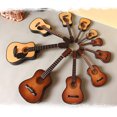thumbnail image 3 of Mini Full Angle Folk Guitar Guitar Miniature Model Wooden Mini Musical Instrument Model Collection S: 10CM Acoustic guitar full angle, 3 of 8