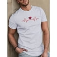 thumbnail image 1 of Camiseta de algodón de cuello redondo para hombre con diseño de latido de Trinidad y Tobago, top de punto informal de manga corta y corte regular para verano, camisetas de ocio., 1 of 4