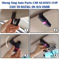 thumbnail image 5 of Paquete de 2 soportes para gafas de sol para coche, Clip para gafas de sol para coche, giratorio 180 grados con clip para tarjeta de billete, accesorios para parasol para coche, 5 of 5