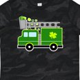 thumbnail image 4 of Inktastic St. Patricks Day Fire Truck in Green with Shamrocks Boys or Girls Toddler T-Shirt, 4 of 5