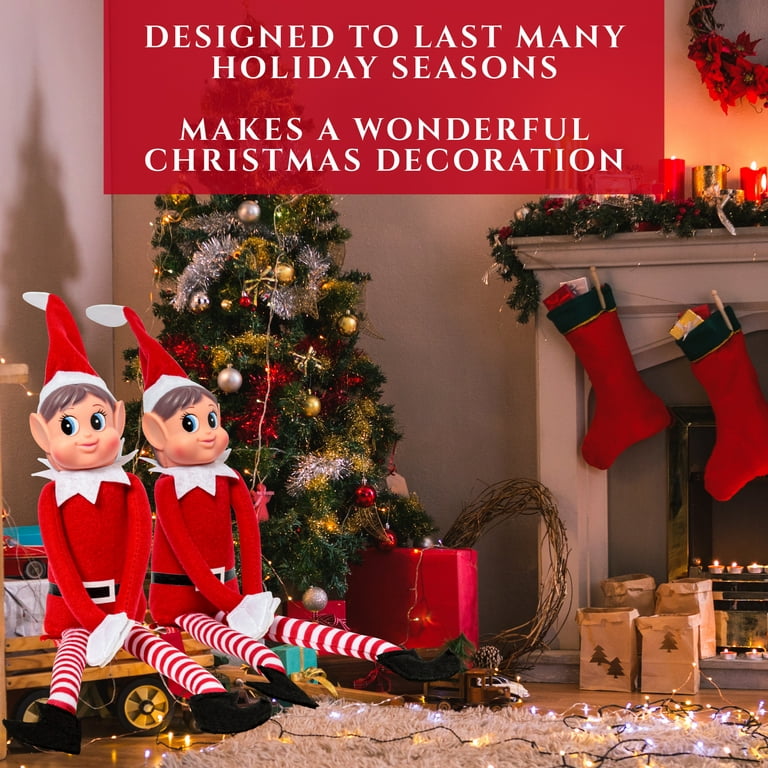 Christmas Elf Behaving Badly Plush Toy | Novelty Long Bendy Naughty Boy  Christmas Elves Doll | 12 Inches