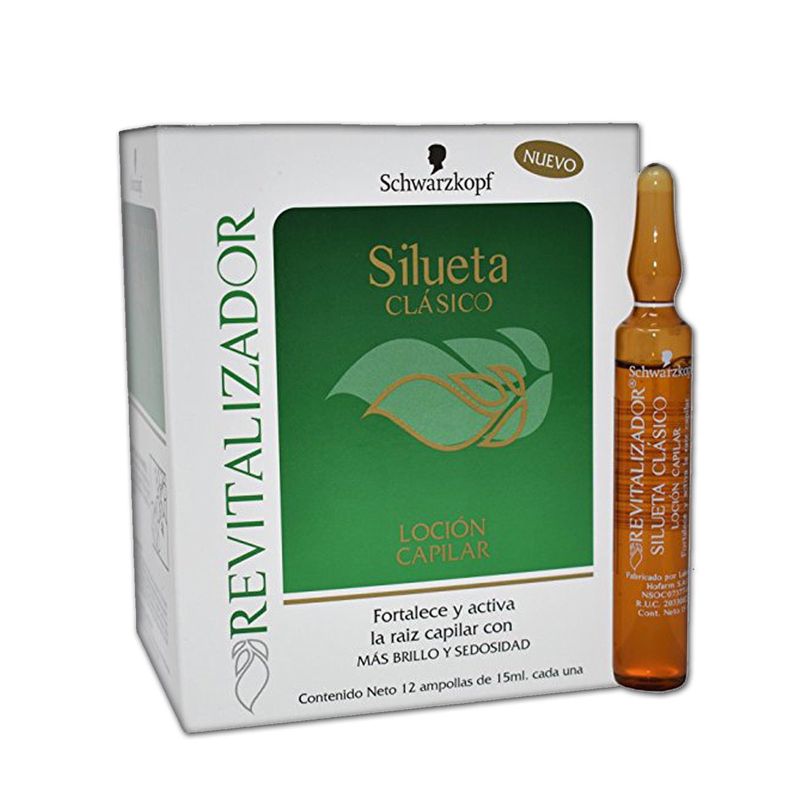 Schwarzkopf Placenta Silueta Locion Capilar Revitalizador 12 Ampollas