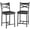 Black, variant on Modern 26-Inch Bar Stools Set – Counter Height Dining Chairs with Backrest, Thick Padded PU Leather Seat, Sturdy Metal Frame & Footrest, Waterproof, Ideal for Kitchen Island, Bar, Set of 4