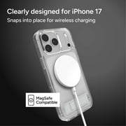 ZAGG Clear Snap with Kickstand - Apple iPhone 17 Pro Max Clear Case with MagSafe and Built-In Kickstand