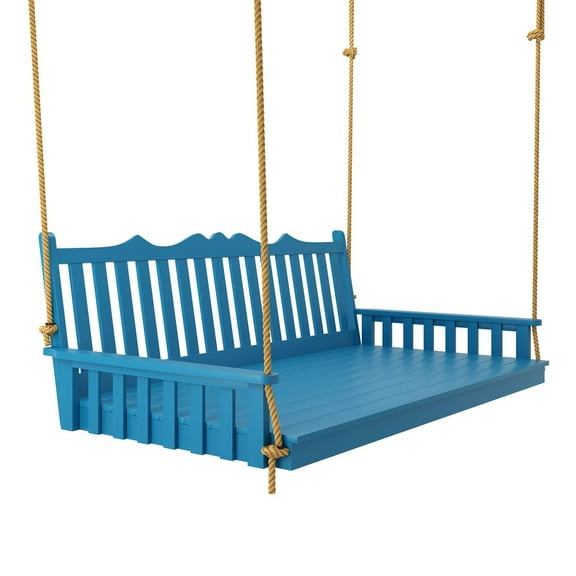 Keystone Amish Co. Twin York Porch Swing Bed, Carribean Blue Paint