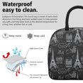 thumbnail image 3 of Cute Lunch Bag for Women Reusable Insulated Lunch Bags, Leakproof Cooler Food Lunch Tote Bag, Large Capacity Paris Theme Lunch Box for Work School Travel Picnic, 3 of 7