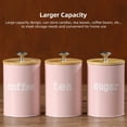 thumbnail image 3 of 3pcs Kitchen Canisters Set, Iron Food Storage Containers with Airtight Lids, Sugar Coffee Tea Canister Jars Sets for Kitchen Dining Counter, 3 of 7