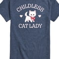 thumbnail image 3 of Instant Message - Childless Cat Lady Kitten Short Sleeve Graphic T-Shirt, 3 of 6