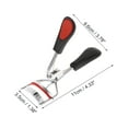 thumbnail image 2 of Unique Bargains 1 Pcs Women Convenient Eyelash Curler for Business Travel Carbon Steel PS Black  Red, 2 of 4