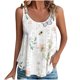 thumbnail image 2 of Puntoco Camisetas ajustadas para mujer Camiseta sin mangas de cuello redondo con estampado de moda informal y holgada de verano para mujer, 2 of 5