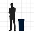 thumbnail image 2 of 23 Gallon Blue Square Commercial Trash Can, 2 of 5