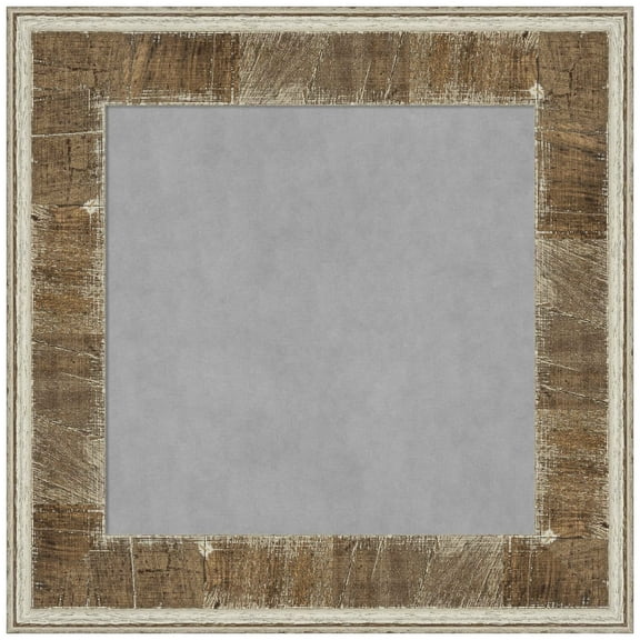 Amanti Art Farmhouse Brown Narrow Framed Magnetic Board 17 x 17 in.