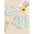 thumbnail image 3 of Suealasg 2Pcs Toddler Girl Summer Clothes 6M 1T 2T 3T 4T Baby Girl Casual Beach Outfits Sleeveless Daisy Print Heart Cami Tops and Elastic Waist Shorts Set, 3 of 7