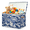 Color 1, variant on Jiaoprinted Tiger Animal Large Toy Storage Box with Lid and Divider, Blue Clouds Foldable Toy Storage Organizer, Stackable Storage Container Home Organization, 85L