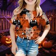 thumbnail image 2 of KPVEVIQ Girls Boys Halloween Shirt Cute Ghost Shirt Boy Halloween Shirt Kids Pumpkin Fall Short Sleeve Tee Tops, 2 of 7