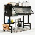 thumbnail image 1 of Escurridor de Trastes sobre Fregadero con Puertas, Acero Inoxidable - Organizador de Trastes Grande 2 Niveles, Secador de Platos y Cubiertos con Accesorios, Trastero Cerrado para Cocina, 1 of 4