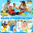 thumbnail image 2 of Beefunni Sand Toys for Toddlers Kids, Beach Toys, Truck Sandbox Toys Set, Activity Sensory Water Play Summer Outdoor Toys Gift for Kids Age 3 4 5 6+, Sand Molds Kit, 2 of 7