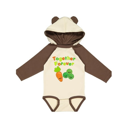 

Inktastic Together Forever- Peas and Carrots Gift Baby Boy or Baby Girl Long Sleeve Bodysuit