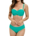 thumbnail image 1 of Maillot de Bain Bikini Deux Pièces Taille Haute pour Femme - Design Imprimé Vintage Rétro Froncé - Soutien Rehausseur avec Bas Culottes Garçonnes, 1 of 5
