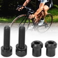 thumbnail image 4 of Juego de tornillos de vástago de aleación de titanio M5*18 para bicicletas de montaña y de carretera - Accesorios de repuesto para pernos de bicicleta negros, 4 piezas, 4 of 8