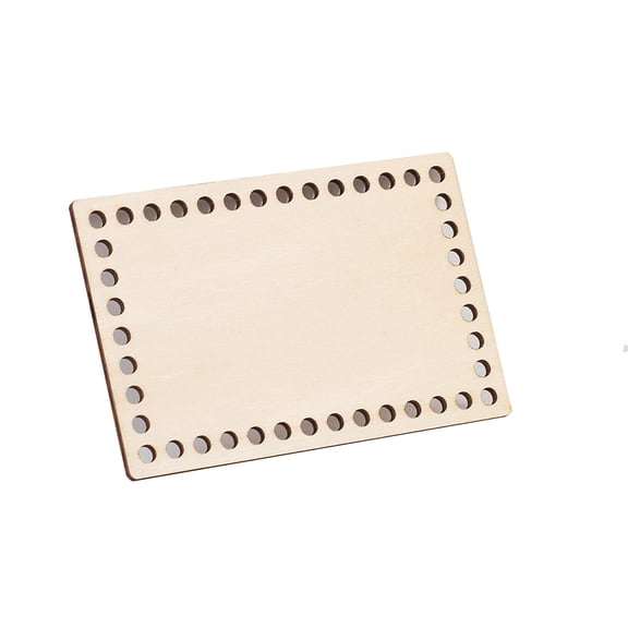 QISIWOLE Wooden Rectangle Shaped Crochet Basket Base for DIY Knitting Durable and Smooth Surface for Bag Making for Crafting and Storage