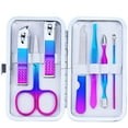 thumbnail image 1 of DAMAIE Pedicure Kit, Nail Clippers, Professional Grooming Kit, Nail Tools for Men and Women(7 In 1 Rainbow), 1 of 3