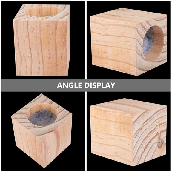 PBPBOX Light Brown Solid Pine Wood Furniture Risers Table Leg Supports for Height Increase