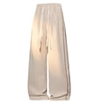 thumbnail image 4 of QQZ Wide Leg Palazzo Pants For Men, Elastic Drawstring Corduroy Casual Pants For Daily Walking Travel Weekend Wear, 4 of 9