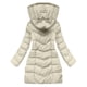 thumbnail image 4 of Parkas de manga larga de invierno para mujer, chaqueta de plumón alargada y gruesa de longitud media, abrigo para mujer, 4 of 9