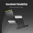 thumbnail image 3 of GLOTRENDS 300mm PCIe 4.0 X16 Riser Cable for PCIe 4.0/3.0 GPUs, Such as GeForce RTX 40/30 Series and AMD Radeon RX7000/RX6000 Series, etc, 3 of 9