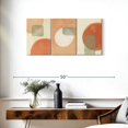 thumbnail image 3 of Elephant Stock Warm Geometric Triptych Wall Art - Horizontal Multi Panel Canvas - Living Room Wall Decor - Abstract Multi Panel - Orange And Beige Decor - 38" x 18", 3 of 8