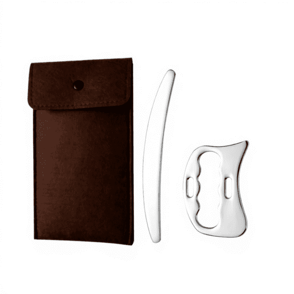 2-in-1 Stainless Steel Gua Sha Muscle Scraper Tool, Myofascial Scraping Tools for Physical Therapy, Lymphatic Drainage Massager, Soft Tissue Massage Tool(C D)