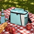 thumbnail image 6 of Lunch Tote | Reusable Insulated Lunch Bag with Adjustable Strap, Leak Proof Lining for Work Office Picnic, Adult Lunch Bag Mint Green, 6 of 6