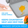 thumbnail image 3 of Silicone Spoon Rest, For Stove Top Kitchen Counter, Utensil Rest With Drip Pad Slots & Spoon Holder, 3 of 5
