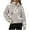 Gray, variant on ZUKMRJPC Womens Oversized Sweatshirts Quarter Zip Fall Fashion Cute Flower Print Fleece Cropped Pullover Warm Loose Long Sleeve Tops