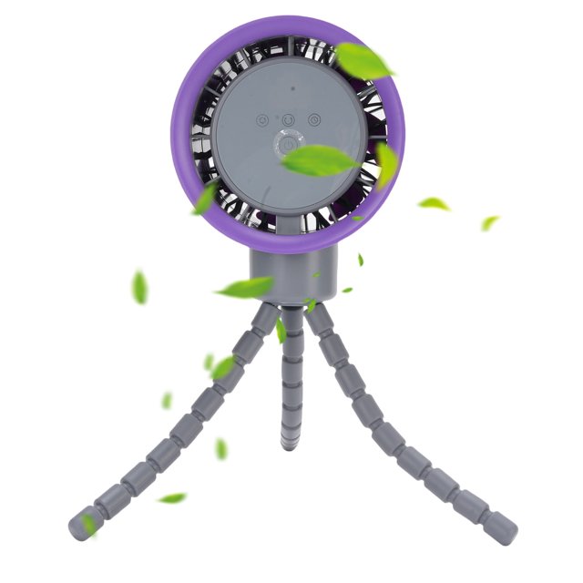 Ventilador De Cochecito De Operación De Batería Ventilador De Trípode Flexible De 360 Grados Oscilación USB Recargable 4000 MAh Para El Cochecito De Bebé Asiento Para El