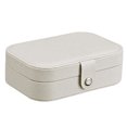 thumbnail image 1 of Caja organizadora de joyas multifuncional para aretes y anillos, diseño compacto con gran capacidad, disponible en varios colores, ideal para uso diario y viajes., 1 of 7