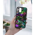 thumbnail image 5 of FINCIBO Soft Rubber Protector Cover Case for Apple iPhone 12 / 12 Pro 6.1" 2020 (NOT FIT Apple iPhone 12 Pro Max 6.7" 2020/iPhone 12 mini 5.4" 2020), Purple Green Galaxy Marble, 5 of 5